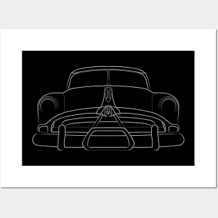1952 Hudson Hornet - front stencil, white Posters and Art